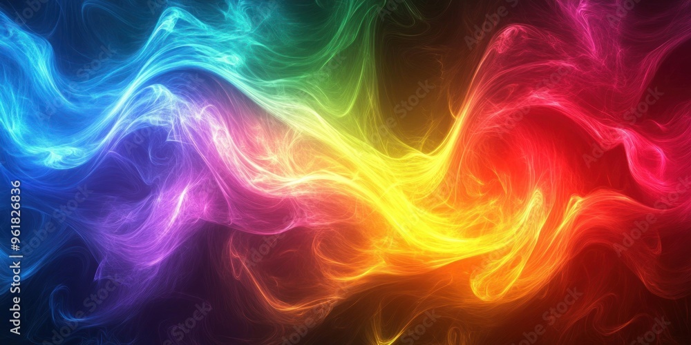 Abstract Swirling Colors in a Dark Background Abstract Swirling Colors in a Dark Background