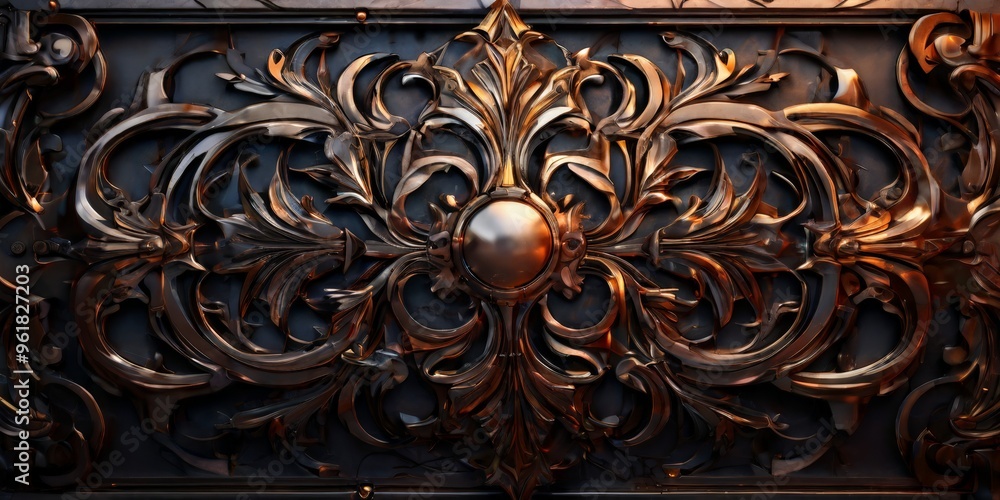 metal wall with decorative design metal wall with decorative design
