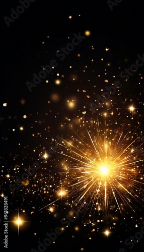 gold sparkle on black background