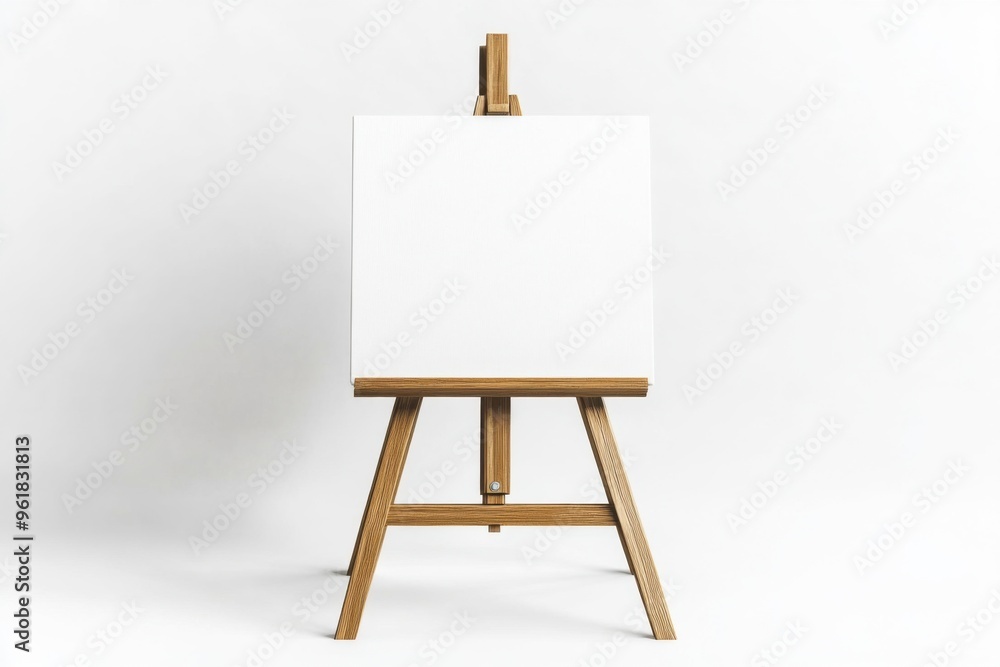 Artist's Easel Displayed on White Surface Artist's Easel Displayed on White Surface