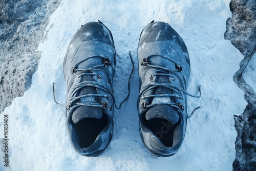 Bouldering shoes rock climbing footwear photo