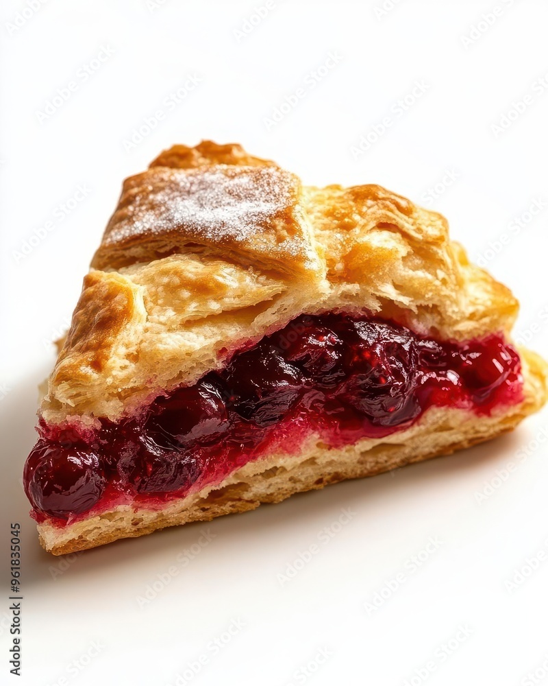 A cranberry orange scone, sugared top, rustic holiday treat, traditional style, isolated on white background A cranberry orange scone, sugared top, rustic holiday treat, traditional style, isolated on white background