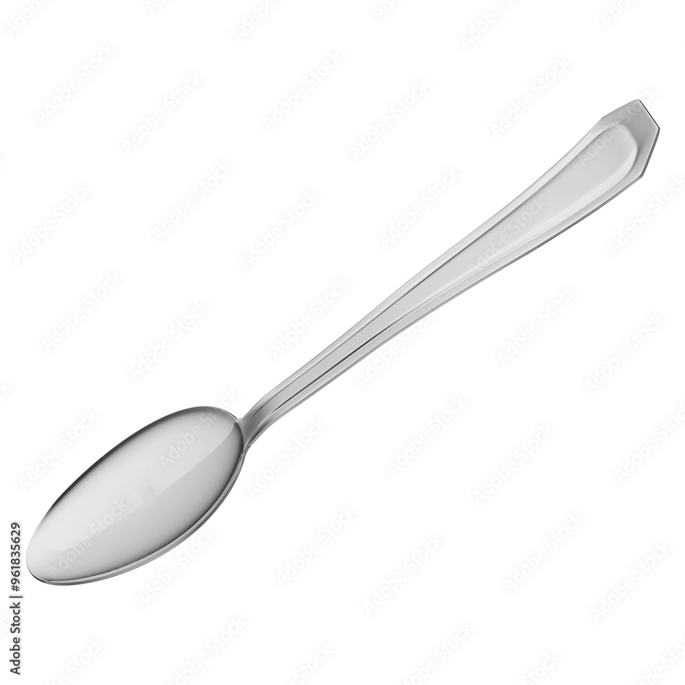 3D Rendered Stainless Steel Table Spoon with Transparent Background 3D Rendered Stainless Steel Table Spoon with Transparent Background