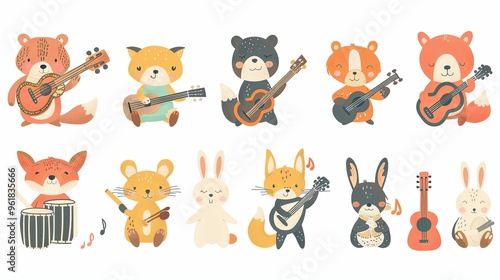 Cute Animals Playing Musical Instruments