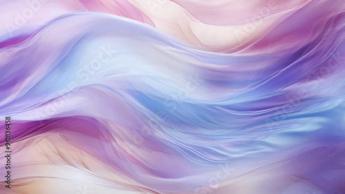 Abstract Flowing Fabric in Soft Pastel Colors