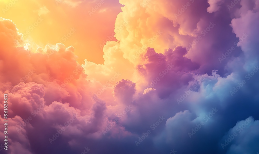 Colorful Cloudscape with Sunset Hues Colorful Cloudscape with Sunset Hues
