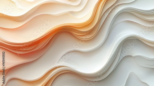 Soft topographic map with light contour lines, featuring a tranquil gradient and elegant lines. Abstract and Minimalistic Design Backgrounds