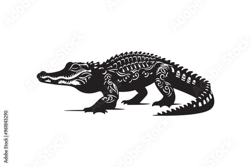 Crocodile vector art and illustration photo