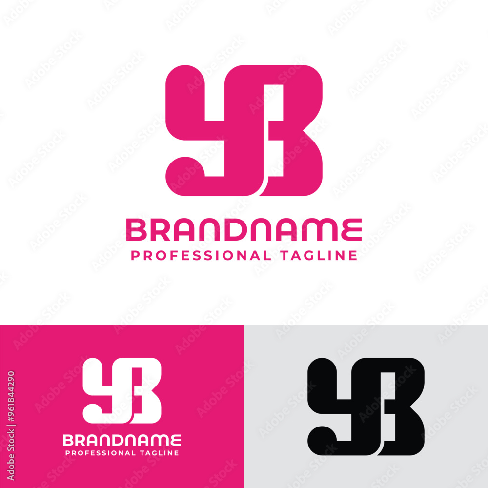 Letters YB Monogram Logo, Great for Multisector Company Branding Letters YB Monogram Logo, Great for Multisector Company Branding