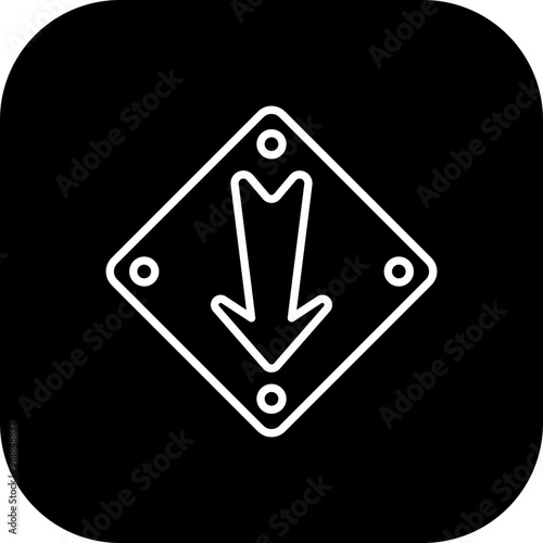 Down Arrow Vector Icon Design