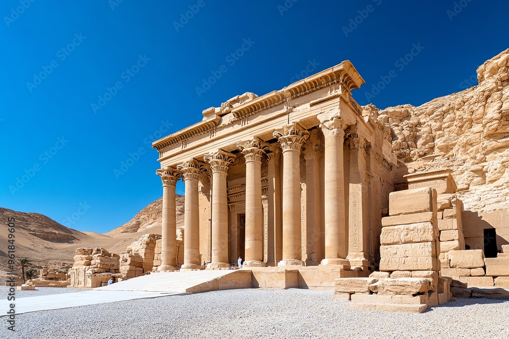 Fototapeta premium Ad Deir, ancient site, modern wonder continues to inspire awe in visitors from around the world