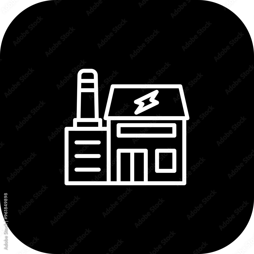 Power Plant Vector Icon Design Power Plant Vector Icon Design