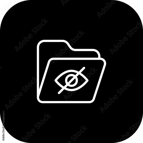 Hidden Folder Vector Icon Design