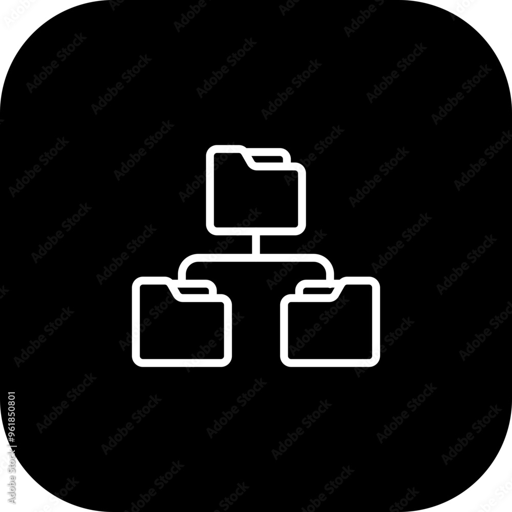 Folder Structure Vector Icon Design Folder Structure Vector Icon Design