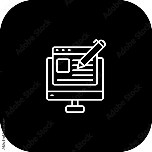 Blogging Vector Icon Design