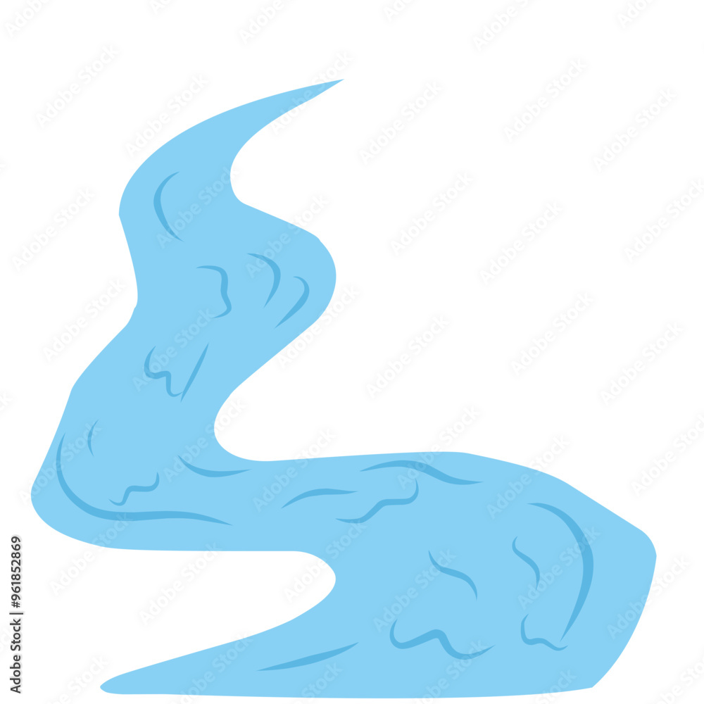 illustration of a long river flow illustration of a long river flow