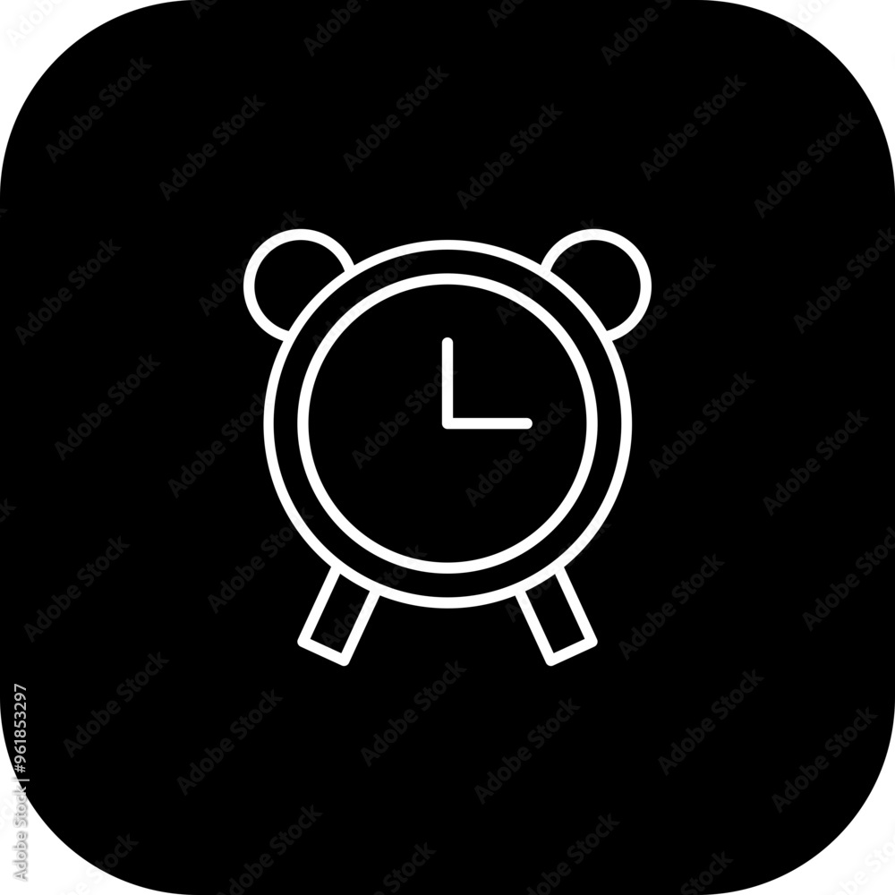 Alarm Clock Vector Icon Design
