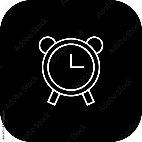 Alarm Clock Vector Icon Design