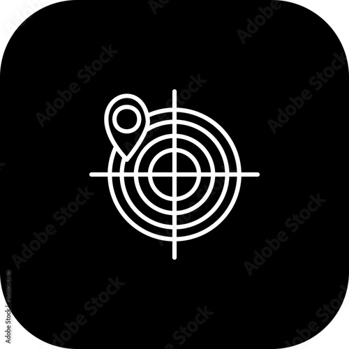 Radar Vector Icon Design photo