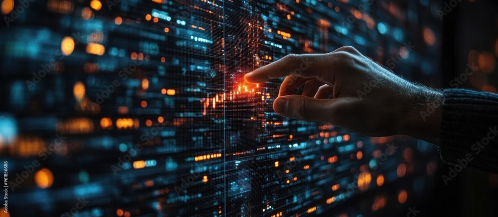 Hand Interacting with Data Visualization Hand Interacting with Data Visualization