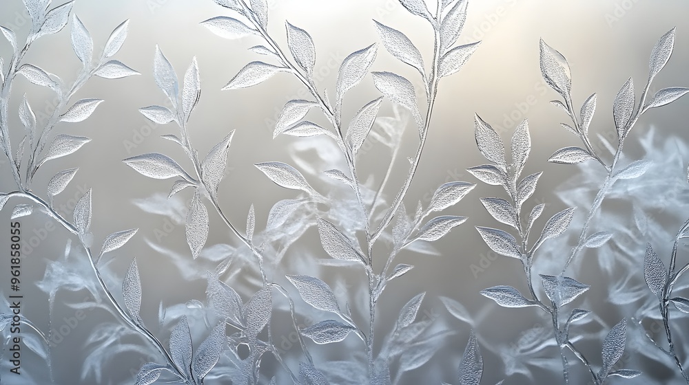 29. Smooth, frosted glass with delicate frost patterns