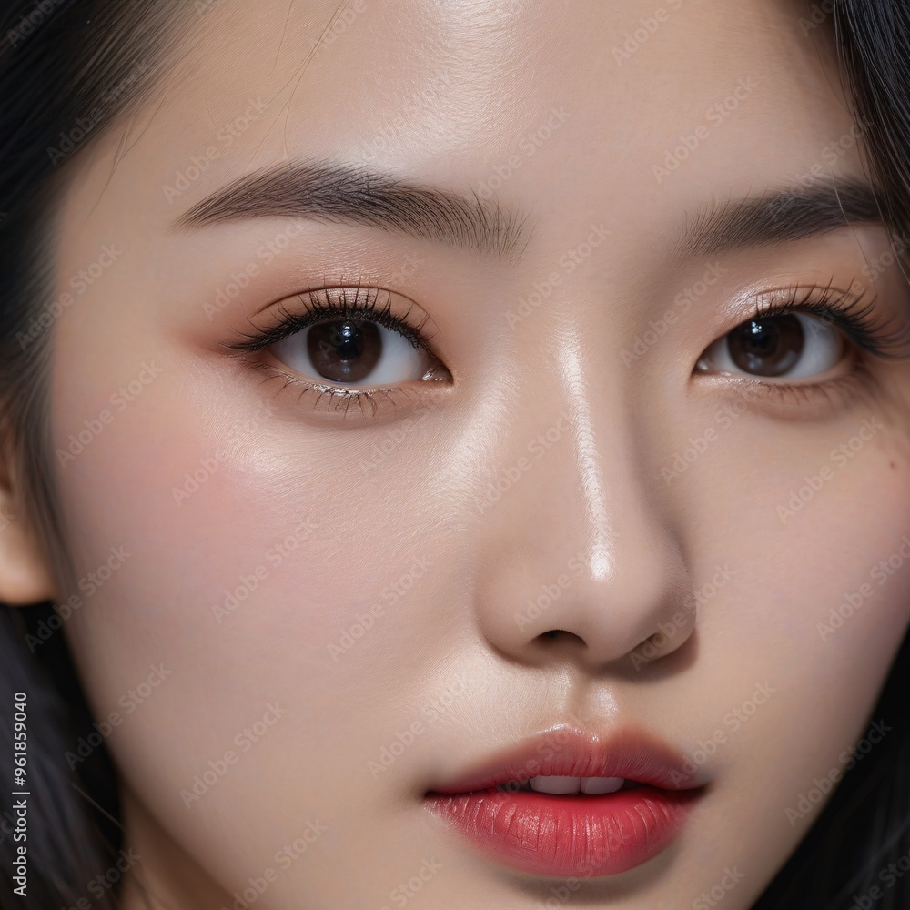 portrait of a Korean beautiful woman generative Ai portrait of a Korean beautiful woman generative Ai