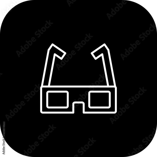 3d Glasses Vector Icon Design