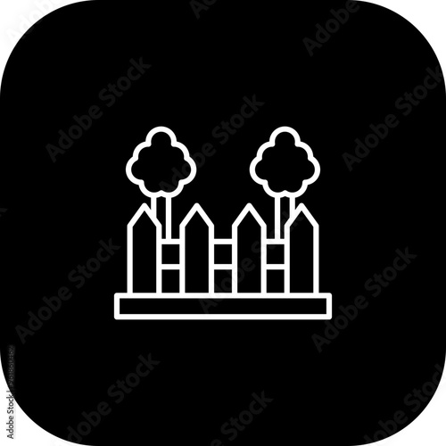 Garden Fence Vector Icon Design