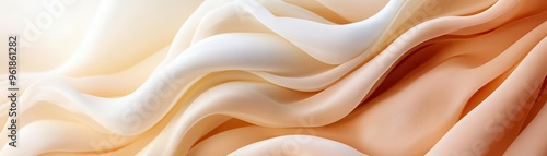 Creamy tones blend in a flowing gradient, creating a smooth, seamless abstract