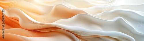 Creamy tones blend in a flowing gradient, creating a smooth, seamless abstract