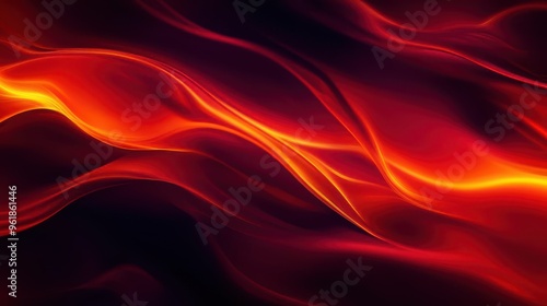 Dark crimson to fiery amber fluid gradient, resembling liquid fire, Abstract background, Energetic and intense