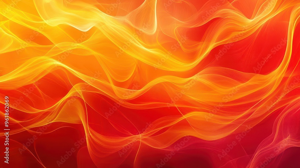 Fiery gradient with fluid, flowing textures of red and orange, Abstract background, Heat and intensity Fiery gradient with fluid, flowing textures of red and orange, Abstract background, Heat and intensity