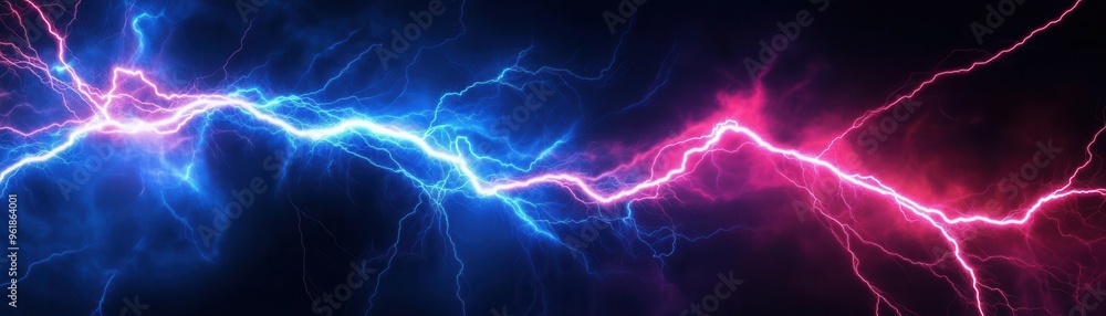 Neon lightning bolts crisscrossing a dark background, electric energy and motion, Abstract background, High-energy, electrifying Neon lightning bolts crisscrossing a dark background, electric energy and motion, Abstract background, High-energy, electrifying