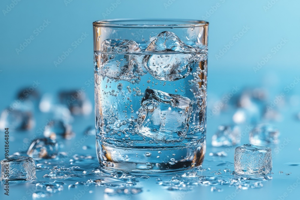 Refreshing Glass of Water with Ice Refreshing Glass of Water with Ice