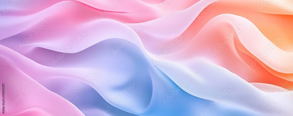 Subtle pastel curves forming soft waves, smooth fabric feel, abstract background Subtle pastel curves forming soft waves, smooth fabric feel, abstract background