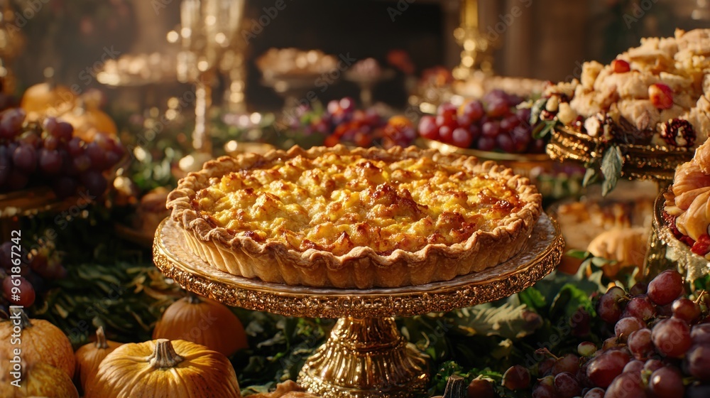 Gather around the table for a delicious Thanksgiving feast, featuring a golden-brown pumpkin pie, succulent roasted turkey, and loved ones sharing laughter and gratitude This harvest-inspired spread Gather around the table for a delicious Thanksgiving feast, featuring a golden-brown pumpkin pie, succulent roasted turkey, and loved ones sharing laughter and gratitude This harvest-inspired spread
