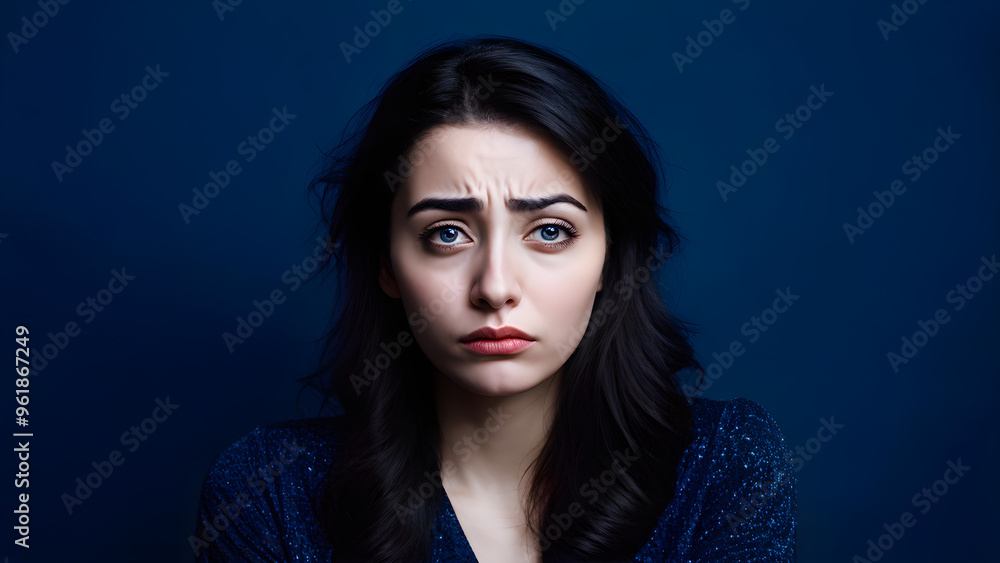 Fototapeta premium Sad Emotion Feeling Face