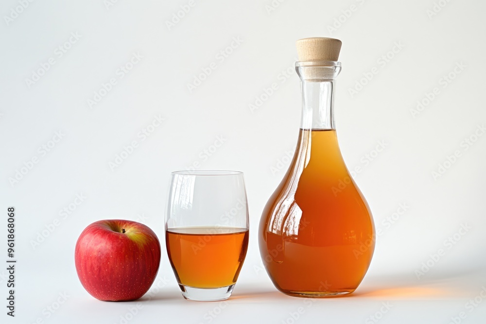 Drinking Apple Cider Vinegar. Food and Drink Concept with Healthy Apple Cider Vinegar in Glasses Drinking Apple Cider Vinegar. Food and Drink Concept with Healthy Apple Cider Vinegar in Glasses