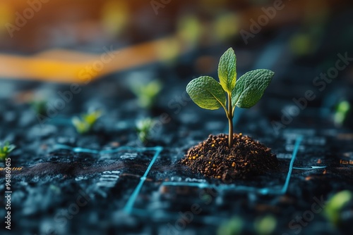 Strategic business plan with a roadmap and goals, concept of future company growth, copy space for stock photo with minimal concept, No logo, No Trademark, No text