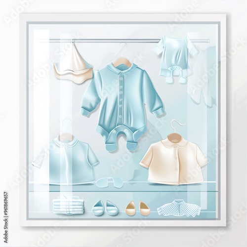 illustration of baby clothing