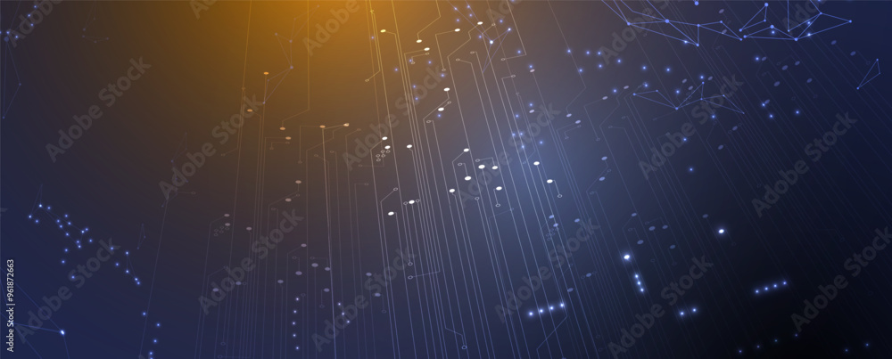 Obraz premium Abstract layers of innovation within the cloud