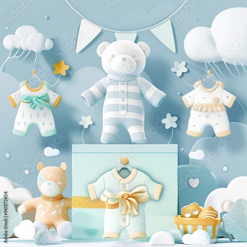 Maternal and infant clothing background