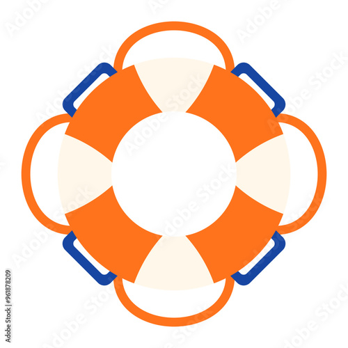 Lifebuoy Illustration Suitable for fishing theme design as well as fishing supplies store