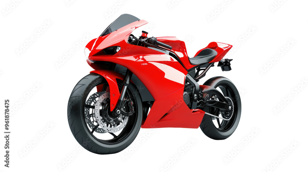A sleek and powerful red motorcycle, exuding speed and adventure, stands ready to ignite the passion for the open road. A sleek and powerful red motorcycle, exuding speed and adventure, stands ready to ignite the passion for the open road.