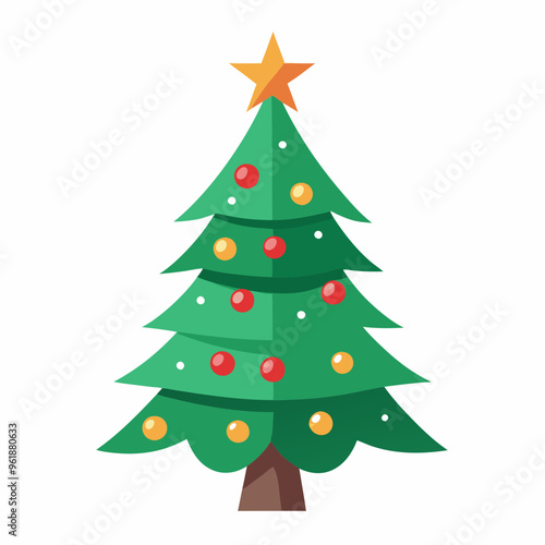 Christmas trees silhouette vector illustration on white background