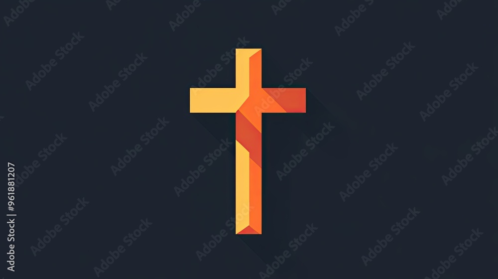 A simple cross icon with a clean, modern design, symbolizing faith and spirituality. A simple cross icon with a clean, modern design, symbolizing faith and spirituality.