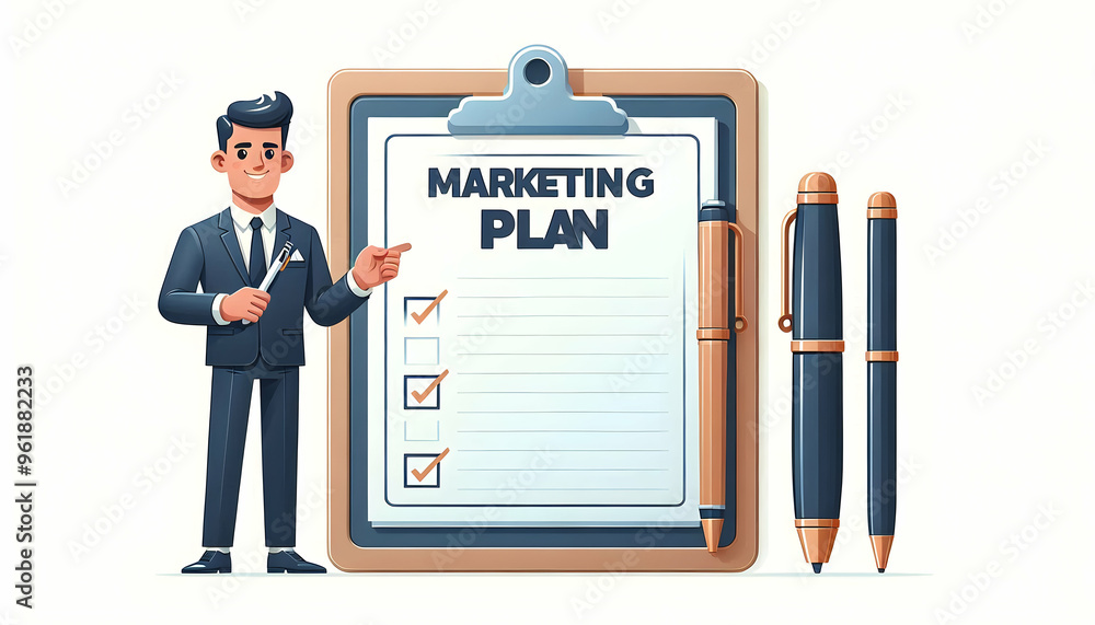 Flat Clipboard and Pen Border Frame with Marketing Plan Text | Elegant Copy Space for Marketing Strategy Content in Simple Vector Design Flat Clipboard and Pen Border Frame with Marketing Plan Text | Elegant Copy Space for Marketing Strategy Content in Simple Vector Design