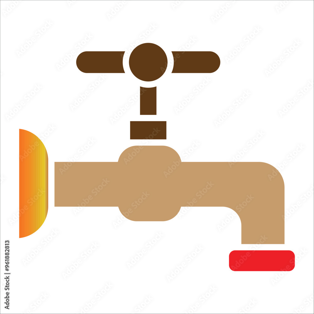 water tap vector icon line template water tap vector icon line template