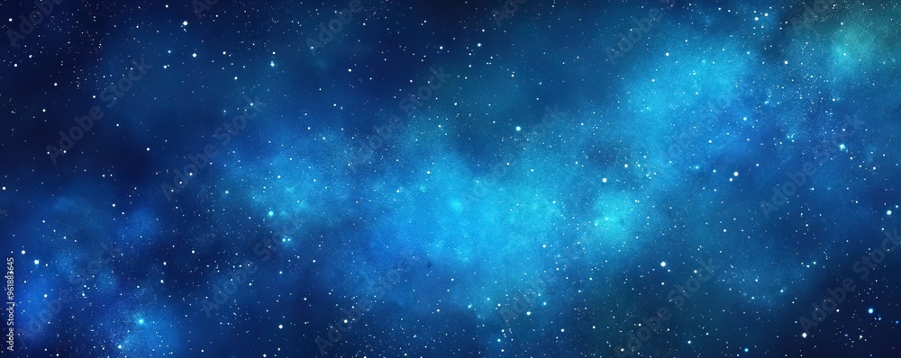 Obraz premium Stunning cosmic background featuring deep blue hues and sparkling stars, perfect for space-themed projects and designs.