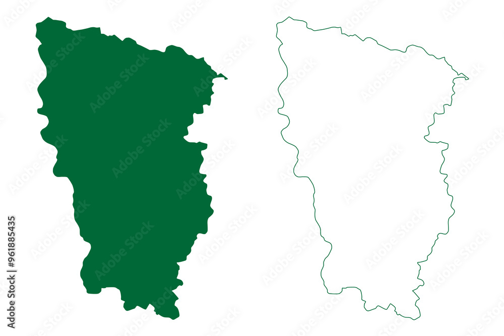 Bagpat district (Uttar Pradesh State, Republic of India) map vector illustration, scribble sketch Bagpat map Bagpat district (Uttar Pradesh State, Republic of India) map vector illustration, scribble sketch Bagpat map